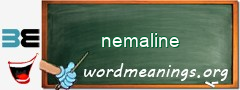 WordMeaning blackboard for nemaline